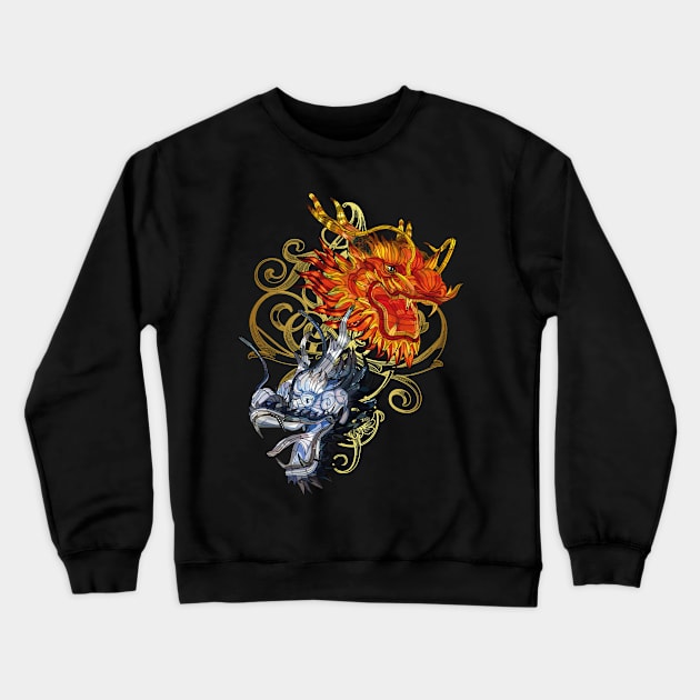 Chinese dragon Crewneck Sweatshirt by obscurite